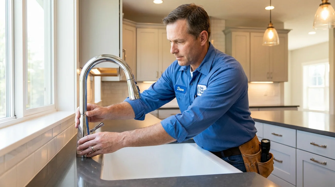 Kitchen faucet installation by Johns Plumbing LLC in Rockwell City