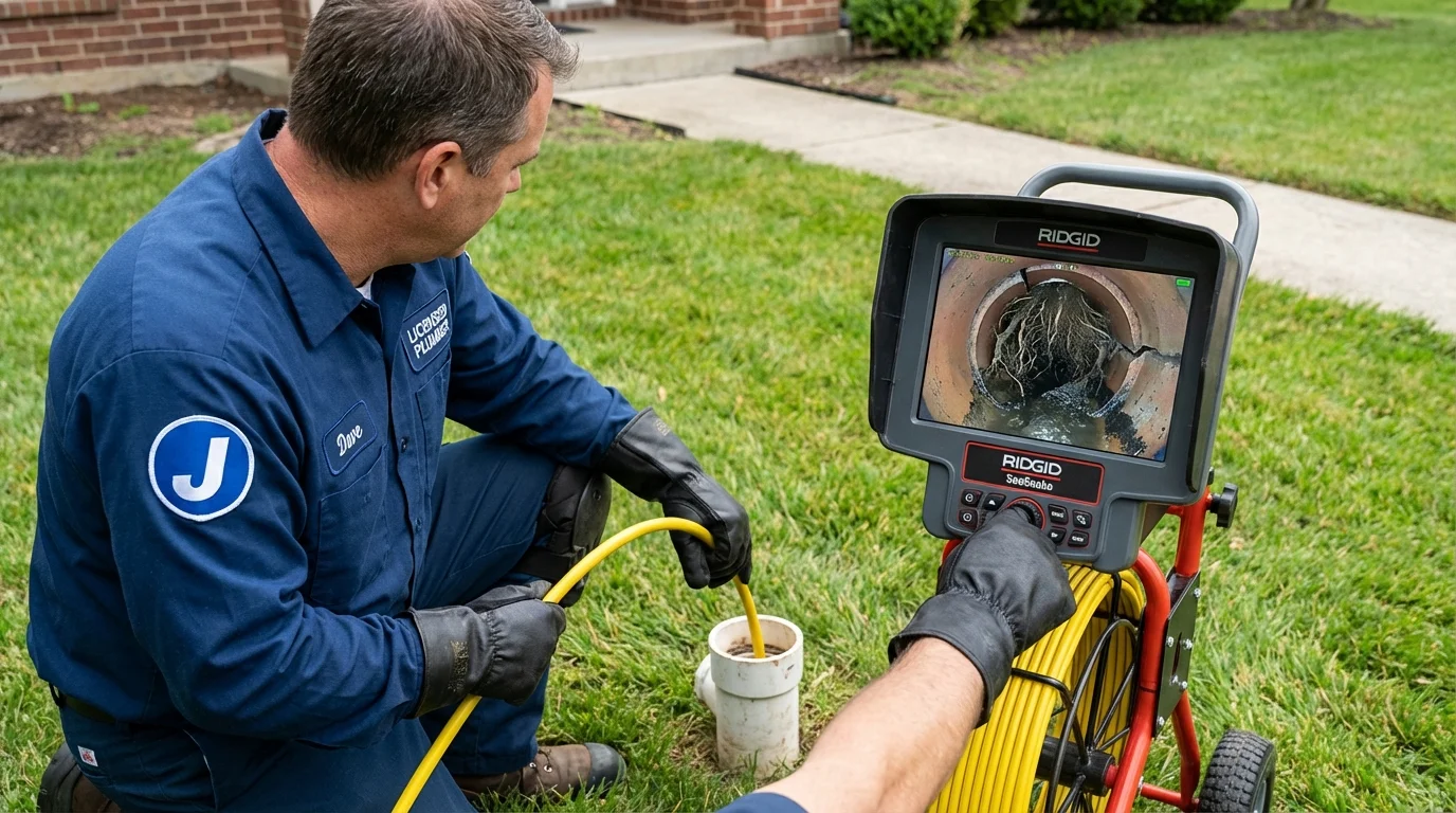 Sewer camera inspection being performed by Johns Plumbing LLC in Rockwell City